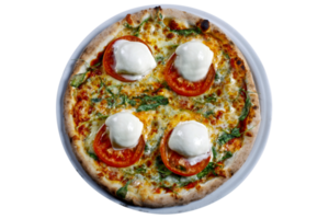 pizza with burrata cheese png
