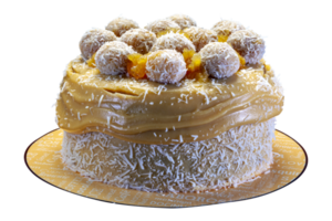 Covered cake milk sweet, dulce de leche cake, grated coconut png