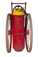 antiek rood brand brandblusser geïsoleerd Aan een wit achtergrond png