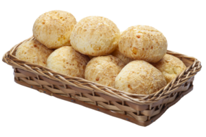 kaas brood mand, braziliaans tussendoortje, pao de queijo png