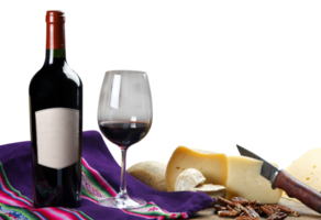 du vin rouge bouteille avec fromage png