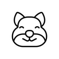 Animal Head Line Icon vector