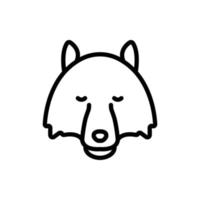 Animal Head Line Icon vector