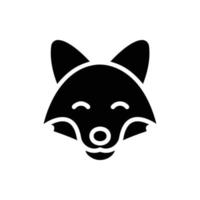 fox glyph icon vector