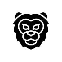 lion glyph icon vector