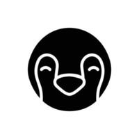 penguin glyph icon vector