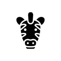 zebra glyph icon vector