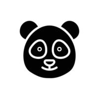 panda glifo icono vector