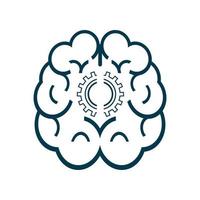 AI brai setting up for new installation icon, and Artifical intelligent symbol concepts design vector