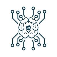 AI chip set for installing, and AI setting up mode icon, and AI vector and illustration shape, symbol of AI design