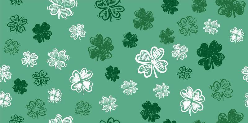 Clover set, Saint Patricks Day, hand drawn illustrations.