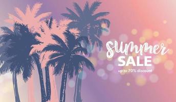 Summer Sale, Palm hand drawn illustrations, vector. vector