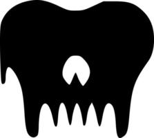 black and white of evil icon vector