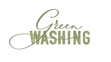 Green Washing. Concept logo Calligraphy watercolor inscription. vector