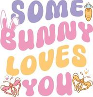 happy easter Groovy svg design, easter bunny Quotes design vector