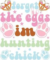 happy easter Groovy svg design, easter bunny Quotes design vector