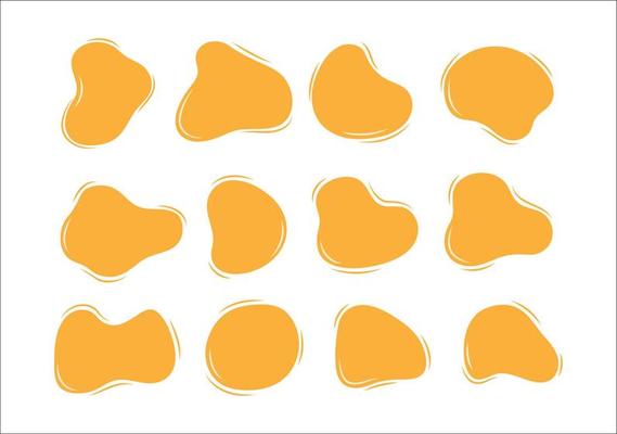 Blob organic shape for copy space. Set collection of abstract fluid wave shape for element banner and flyer