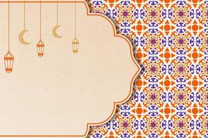 vistoso arabesco modelo antecedentes ilustración para Ramadán kareem con Copiar espacio vector