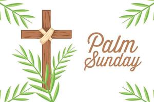 vector flat design sunday palm background illustration