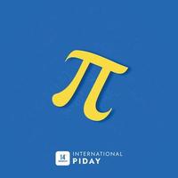 Happy International Pi Day Social Media Post vector