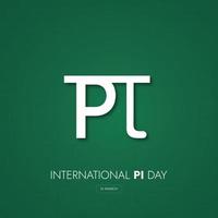 contento internacional Pi día social medios de comunicación enviar vector