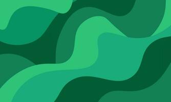 Abstract Green Wavy Background vector