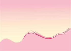 Abstract pink wave with gradient on soft background. Dynamic sound wave. Optical art design element. Vector background.