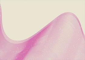 Soft pink wave of textured lines. Dynamic sound wave. Optical art design element. Vector background.