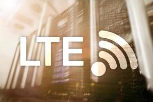 LTE, 5g wireless internet technology concept. Penetration test. Cybersecurity and data protection.Hacker attack prevention. photo