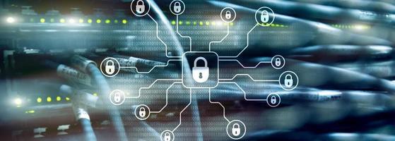 Cyber security, data protection, information privacy. Internet and technology concept. photo