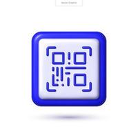 moderno qr código icono es Perfecto para ninguna objetivo, con sus pulcro diseño y Relevancia a computadora tecnología. es un 3d vector icono ese lata ser usado en aislamiento.