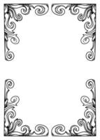 Classic style frame design with exquisite engraving and luxury vector