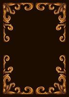 Classic style frame design with exquisite engraving and luxury vector