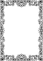 Classic luxury frame ink and line art design vector