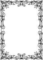 Classic luxury frame ink and line art design vector