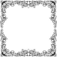 Classic luxury frame ink and line art design vector