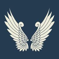 Vector logo icon white angel wings