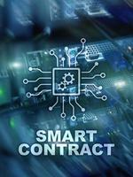 Smart contract, blockchain technology in modern business. photo