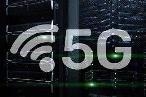 Concepto de tecnología móvil de comunicación de conexión a internet inalámbrica rápida 5g. foto