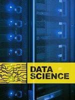 Data science, business, internet and technology concept on server room background. photo