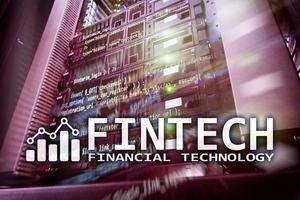 fintech - tecnología financiera. solución empresarial y desarrollo de software. foto