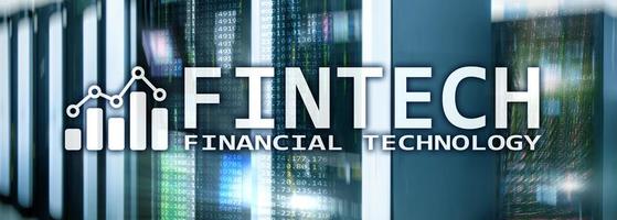 fintech - tecnología financiera. solución empresarial y desarrollo de software. foto