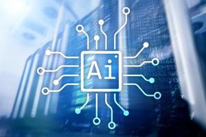 AI, Artificial intelligence, automation and modern information technology concept on virtual screen. photo