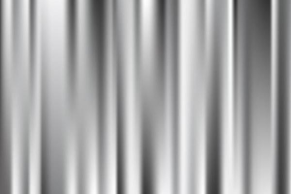 Silver foil background. Metal gradient vector shiny pattern. Chrome stainless gradation surface with reflection. Glossy grey brushed material.