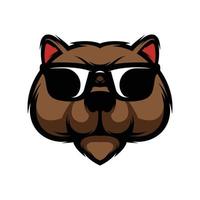 oso mascota logo diseño vector