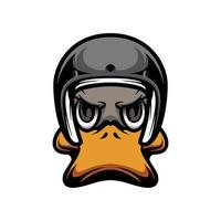 Duck Ride Mascot Logo Design vector