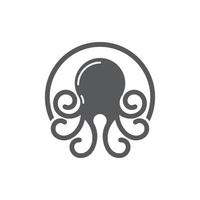 pulpo logo vector diseño