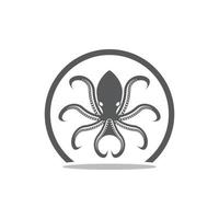 pulpo logo vector diseño