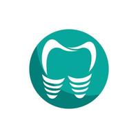 Ilustración de vector de plantilla de logotipo dental