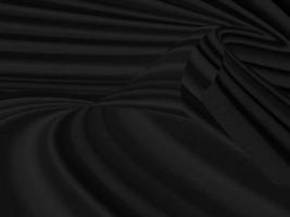 beauty fashion textile soft fabric black abstract. smooth curve shape matrix decorate background photo